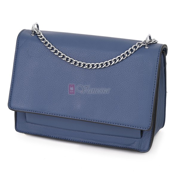  Дамска чанта от екологична кожа в син цвят. Код: 7887